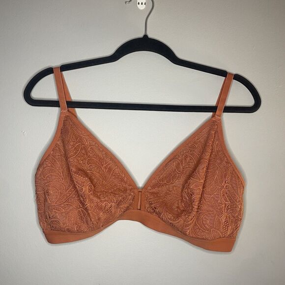 LIVELY Palm LACE Busty BRALETTE Terracotta WOMENS Size 3 - Picture 1 of 8